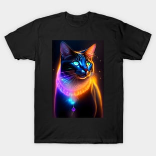 Black Cat - Modern digital art T-Shirt